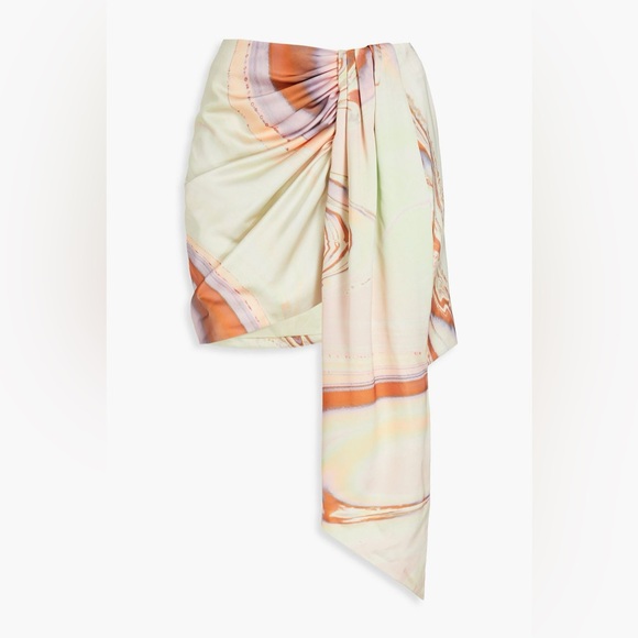 SIMKHAI Mae Draped Mini Skirt - Picture 3 of 6